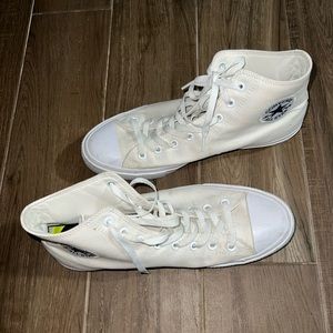 Ivory high top converse